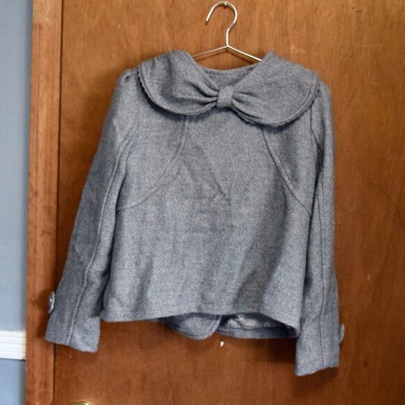 【SOLD】Gray Bow 46% Wool Winter Jacket - a. YiLian 阿依莲 Lolita Style - Picture 6 of 8